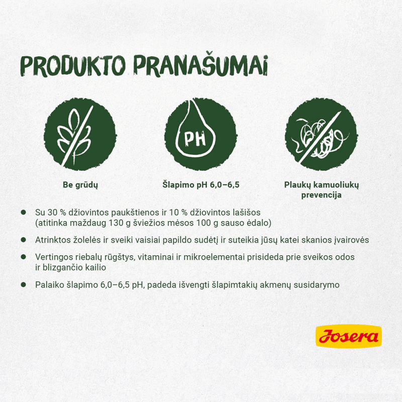 Josera NatureCat begrūdis kačių maistas, 400 g