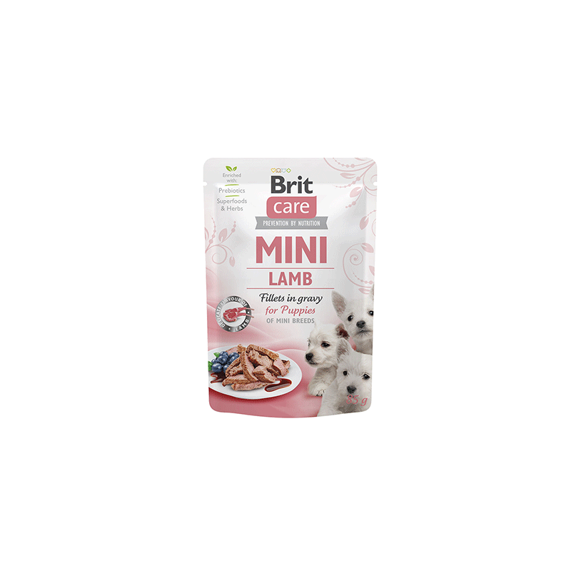 Brit Care Mini Puppy Lamb Fillets in Gravy konservai šuniukams