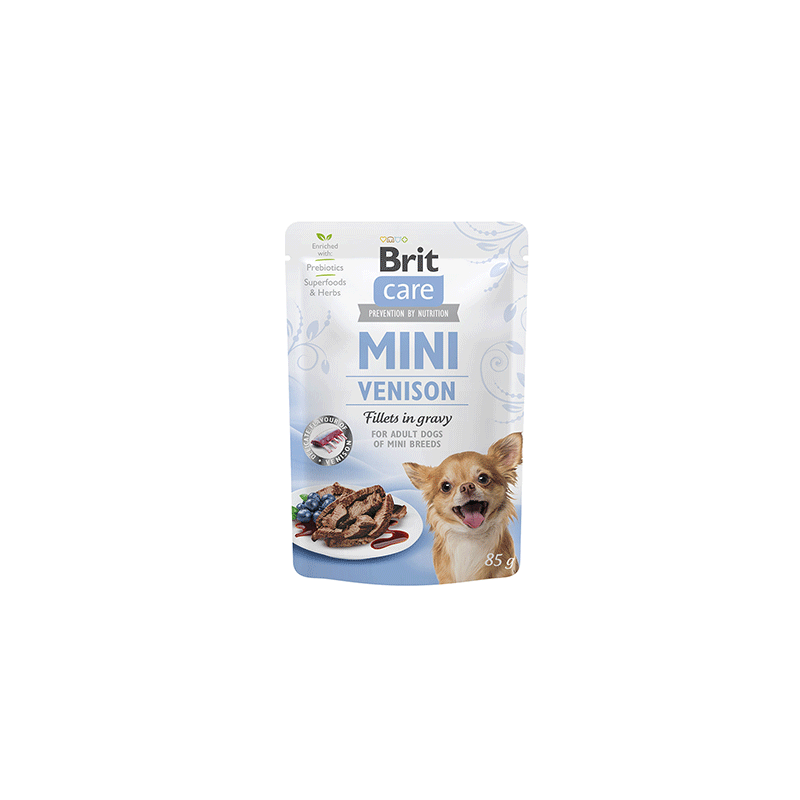 Brit Care Mini Venison Fillets in Gravy konservai šunims