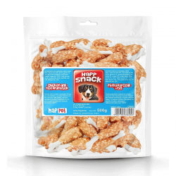 Happet Chicken & Rice Drumstick vištienos kulšelės skanėstai šunims