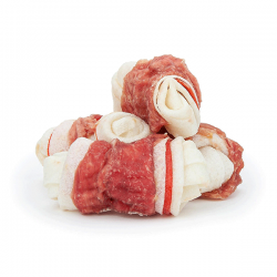 Happet Knotted Bone & Duck kaulai su antiena skanėstai šunims