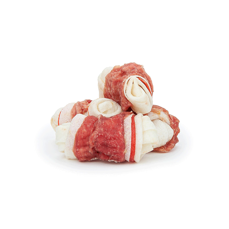 Happet Knotted Bone & Duck kaulai su antiena skanėstai šunims