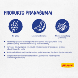 Josera DailyCat begrūdis kačių maistas, 2 kg