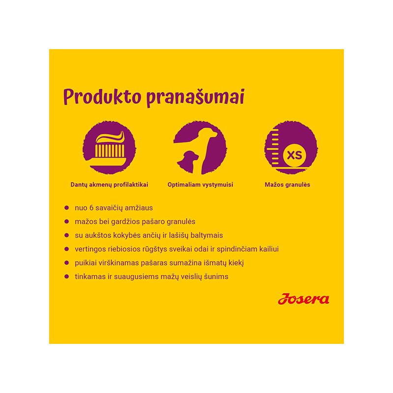 Josera Mini Junior sausas maistas mažiems šuniukams, 900 g