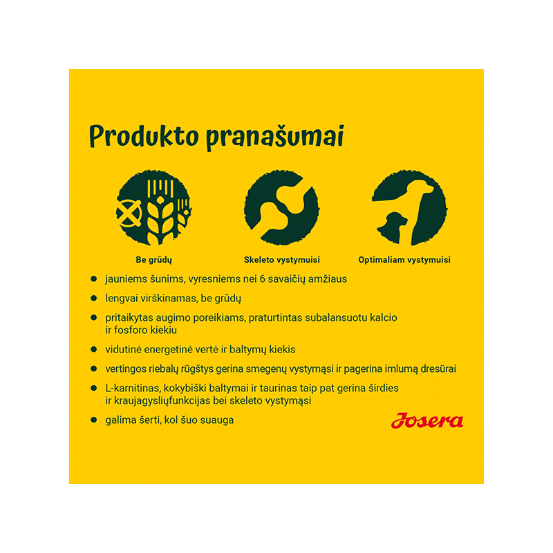 Josera Young Star begrūdis šunų maistas, 900 g