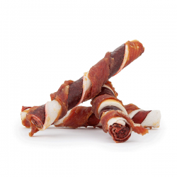 Happet Duck Rolled Rawhide antienos lazdelės skanėstai šunims