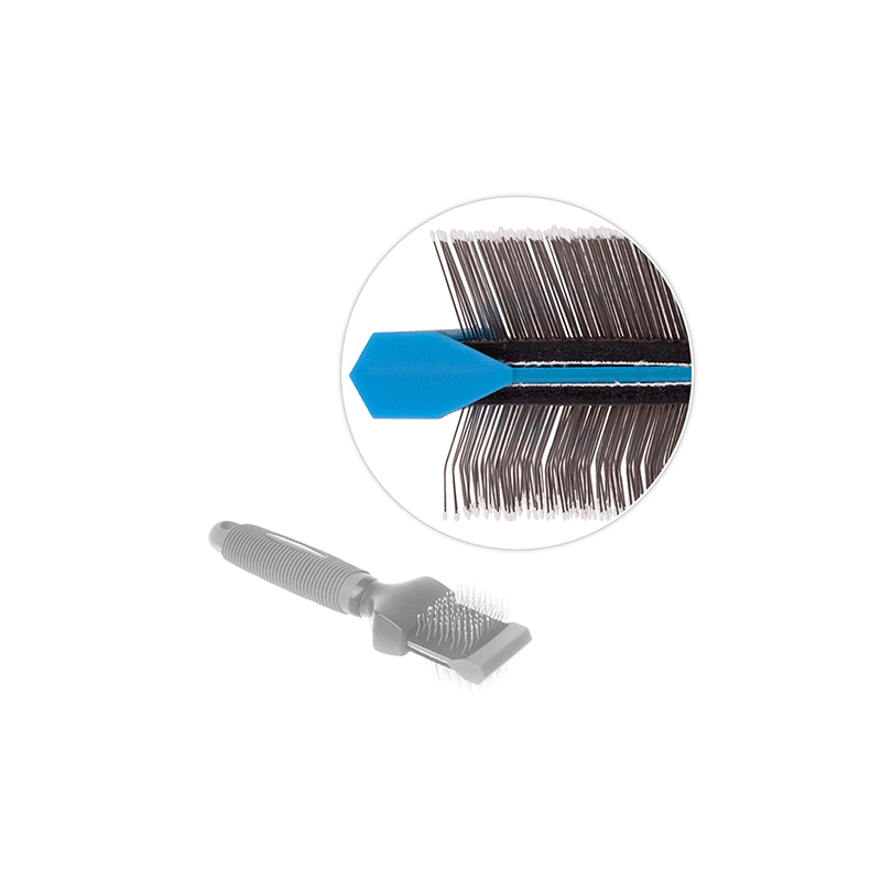 Happet Elastic Slicker Brush kietos šukos garbanotam kailiui šunims