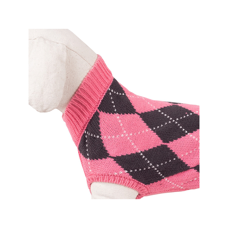 Happet rožinis megztinis šuniui, 25 cm