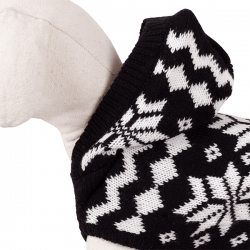 Happet juodas džemperis šunims, 35 cm