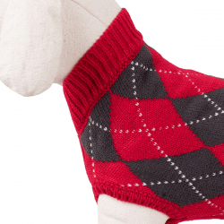 Happet raudonas megztinis šuniui, 25 cm