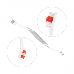 Happet dvipusis dantų šepetėlis katėms ir šunims