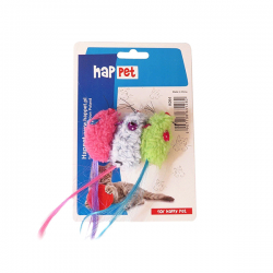 Happet Mice Set spalvotų pelyčių rinkinys žaislai katėms