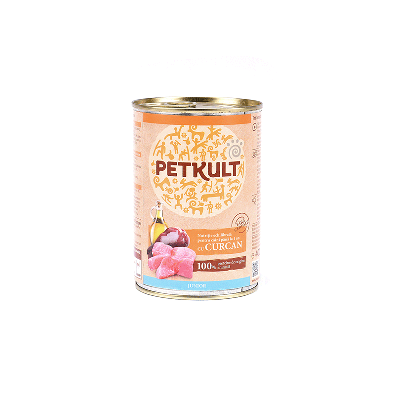 Petkult Junior konservai šunims su kalakutiena, 400 g