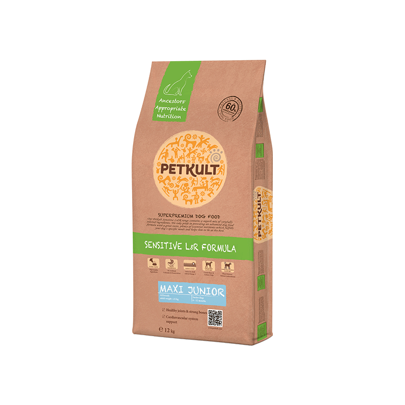 Petkult Sensitive Maxi Junior sausas maistas šunims, 12 kg
