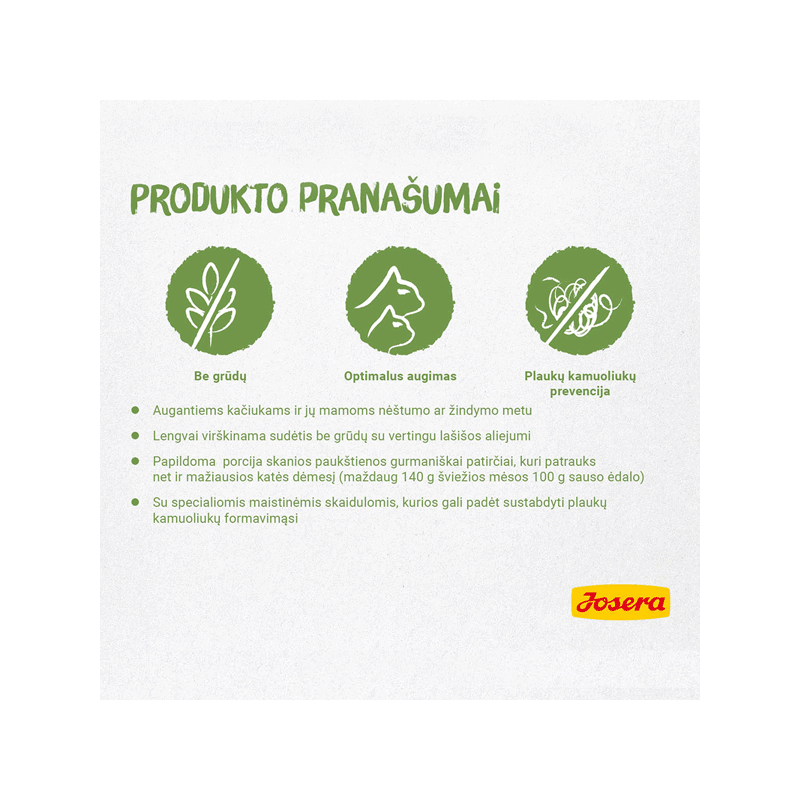 Josera Kitten Grainfree begrūdis kačių maistas, 2 kg