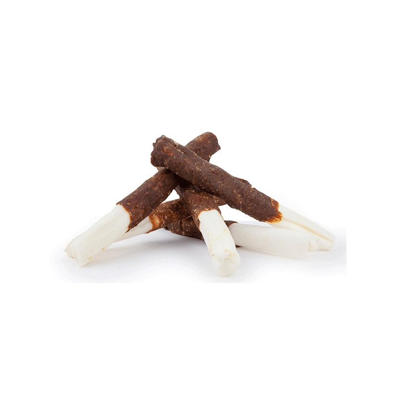 Happet Duck Rolled Rawhide antienos lazdelės skanėstai šunims