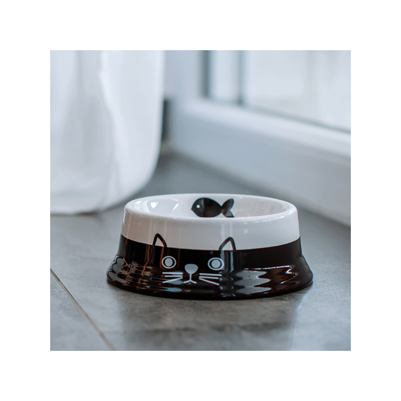 Nobby Face juodas dubenėlis katėms