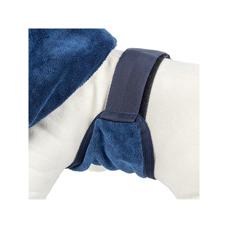 Happet mėlynas, mikropluošto paltukas šuniui, 25 cm