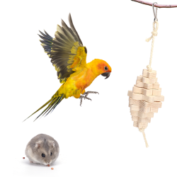 Nobleza medinis žaislas paukščiams ir graužikams