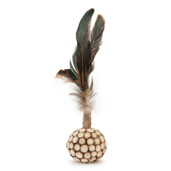 Happet kamuoliukas su plunksnomis žaislas katėms