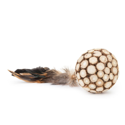 Happet kamuoliukas su plunksnomis žaislas katėms