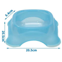 Nobleza mėlynas dubenėlis augintiniui, 20,5x20,5x6,4 cm