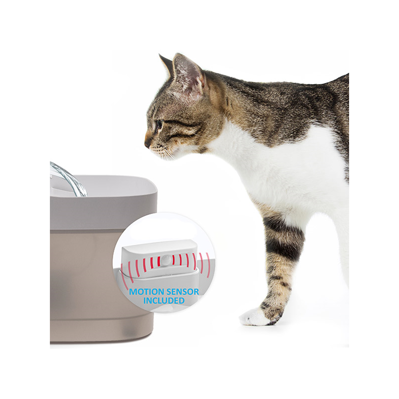 Comfy CatSpring vandens fontanas su judesio detektoriumi katėms ir šunims, 2,5 l