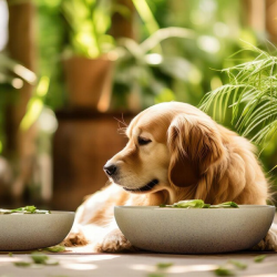 Happet bambukinis, smėlio spalvos dubenėlis šunims ir katėms, 0,5l