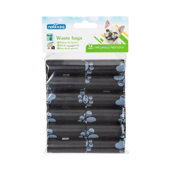Nobleza juodi maišeliai šunų ekskrementams, 12 vnt.