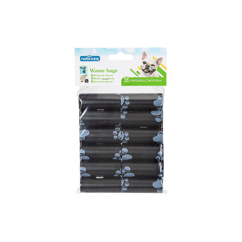 Nobleza juodi maišeliai šunų ekskrementams, 12 vnt.