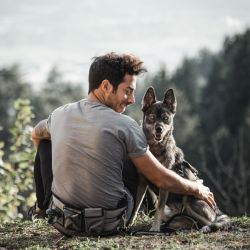 Nobby Expert laisvų rankų pavadėlis šunims su diržu per juosmenį, 52x14 cm