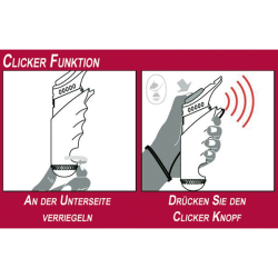 Nobby klikeris–švilpukas šunų dresūrai su skanėstų dėklu, 18 cm