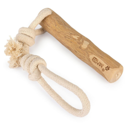 Happet kavamedžio žaislas su virve šunims, M, 40x7 cm