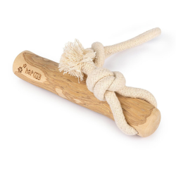 Happet kavamedžio žaislas su virve šunims, M, 40x7 cm