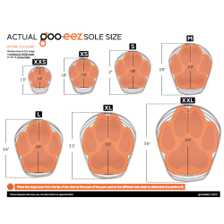 Goo-eez Lites juodi batai šunims, XL, 4 vnt.