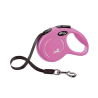 Flexi New Classic Tape rožinis pavadėlis šunims, S, 5 m
