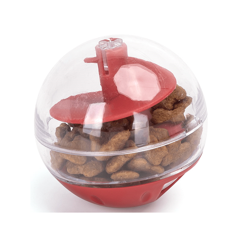 Nobleza raudonas žaislas skanėstams dozuoti katėms, 5 cm