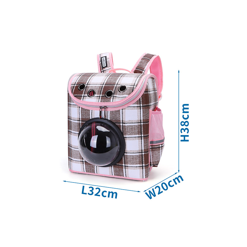 Nobleza rožinė kuprinė katėms ir šunims, 32x20x38 cm