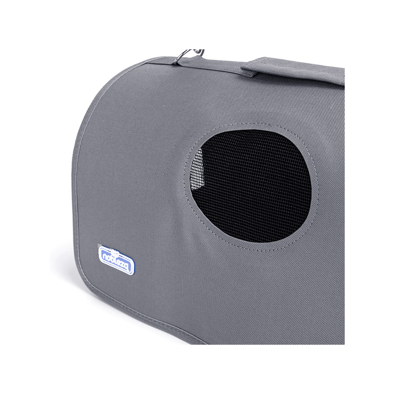 Nobleza pilkas kelioninis krepšys šunims ir katėms, 44x25x25 cm