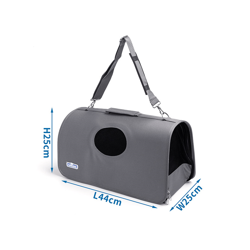 Nobleza pilkas kelioninis krepšys šunims ir katėms, 44x25x25 cm