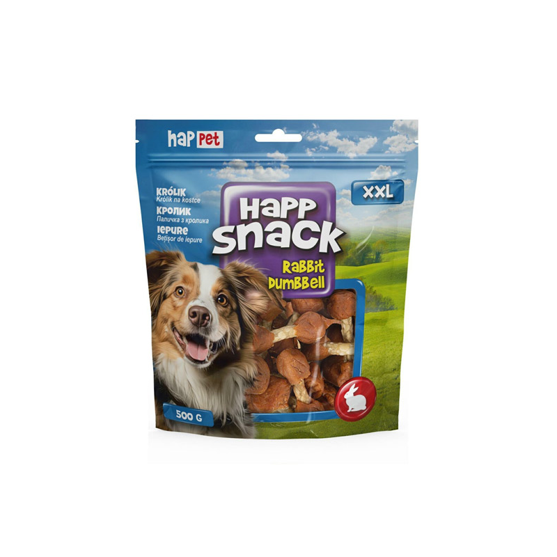 Happet Happ Snack triušienos lazelės skanėstai šunims, 500 g