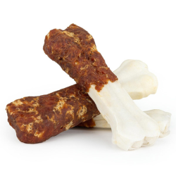 Happet Happ Snack karvės odos kaulai su anties krūtinėle skanėstai šunims, 3 vnt.