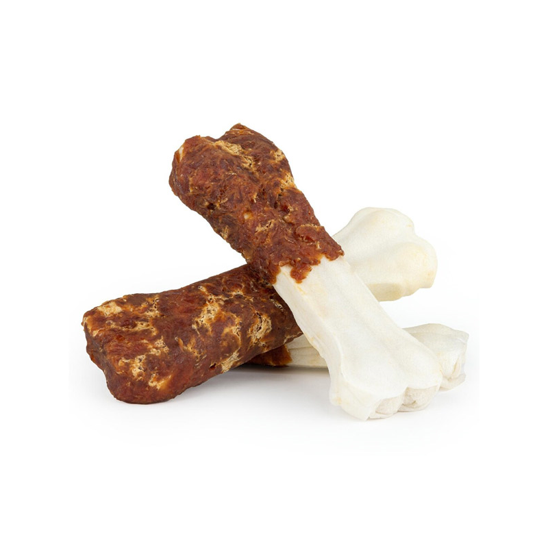 Happet Happ Snack karvės odos kaulai su anties krūtinėle skanėstai šunims, 3 vnt.