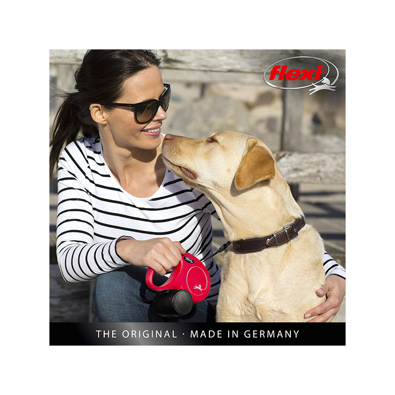 Flexi New Classic Cord virvinis, rožinis pavadėlis šunims, S, 5 m