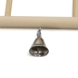 Nobleza medinės sūpynės su varpeliu žaislas paukščiams, 12,5x1,5x10,5 cm