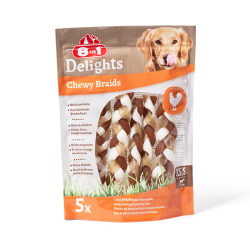 8in1 Delights Chewy Braids skanėstas mažų veislių šunims, 75 g