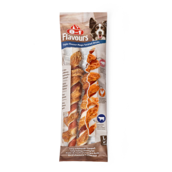 8in1 Flavours Mega Twisted Sticks trigubo skonio skanėstas šunims, 140 g