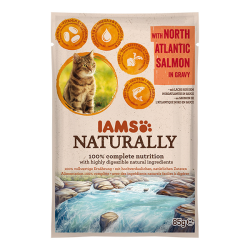 IAMS Naturally konservai su lašiša katėms, 85 g