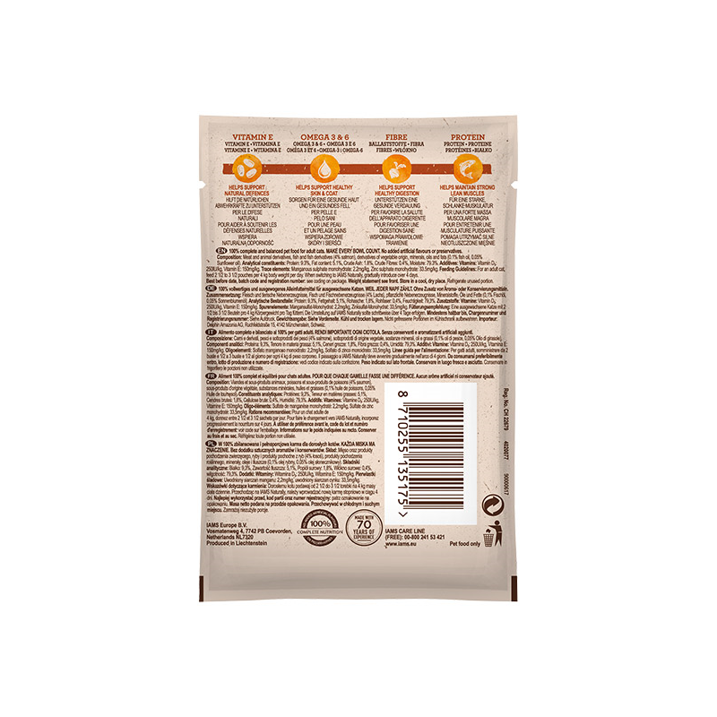 IAMS Naturally konservai su lašiša katėms, 85 g