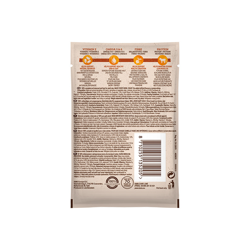 IAMS Naturally konservai su ėriena katėms, 85 g